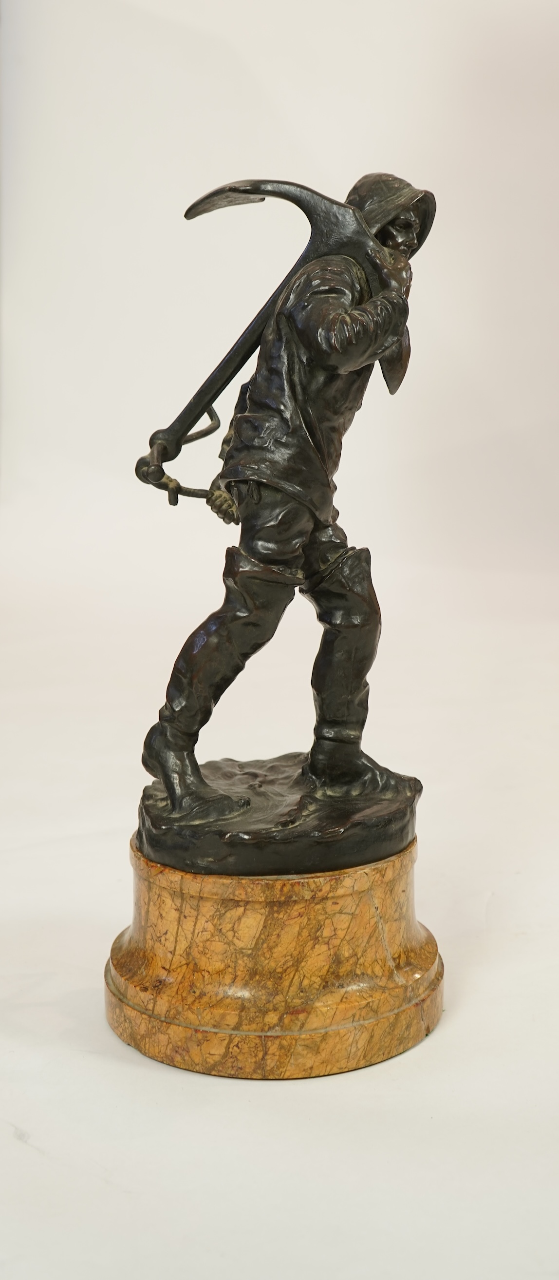 Henryk Kossowski (Polish, 1855-1921), a bronze figure of a seaman with an anchor